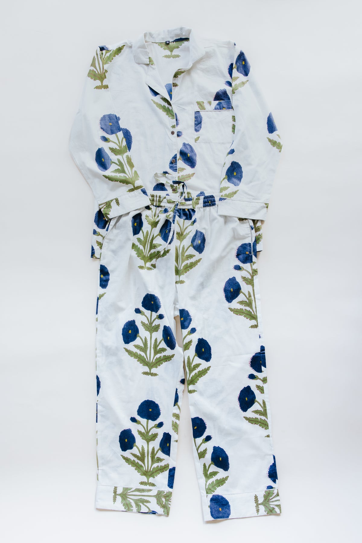 Block Print Pajama Sets - Long Sleeve