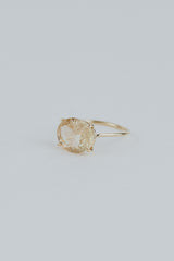 Oval Sunstone Ring - 14k Yellow Gold thumbnail