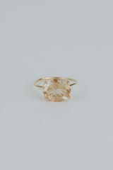 Oval Sunstone Ring - 14k Yellow Gold thumbnail
