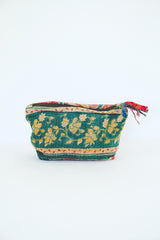 Purse Pouch with Zipper made out of vintage Kantha Blanket thumbnail