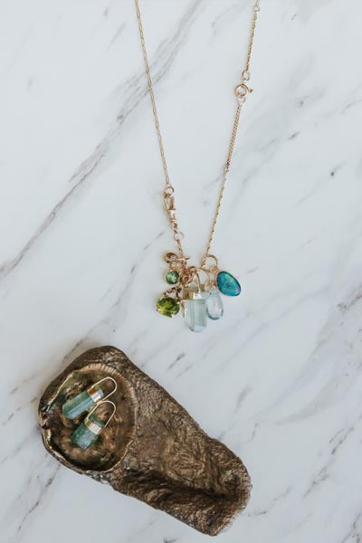 Necklace Charms - Gemstone Beads | 14k
