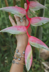 Wings Hawaii diamond molten ring in 14k rose gold and sterling silver. Fine jewelry handmade in Maui. Unique engagement rings and wedding jewelry made in Hawaii.  thumbnail