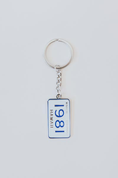 Wings Hawaii Enameled Keychain - 1981