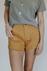Retro Pocket Shorts - Marigold Twill thumbnail