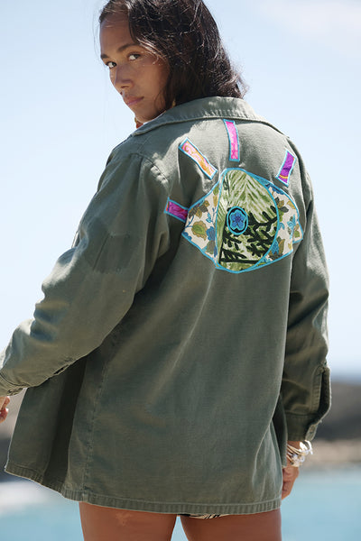 Vintage Army Fatigue Jacket - Evil Eye