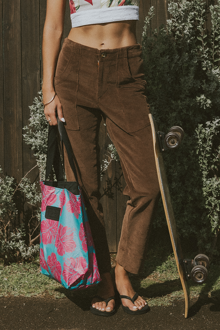 Retro Pocket Pants - Brown Corduroy