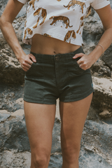 Retro Pocket Shorts - Charcoal Twill thumbnail