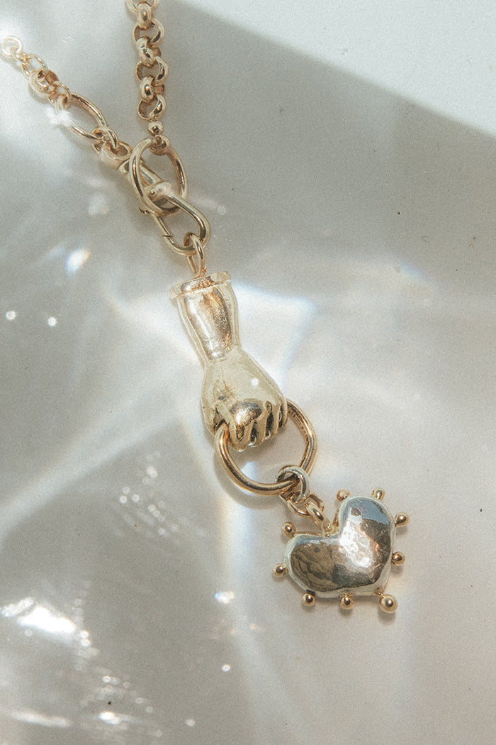 Necklace Charm - Stolen Heart | 14k + SS