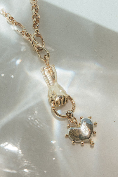 Necklace Charm - Stolen Heart | 14k + SS
