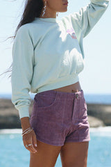 Retro Pocket Shorts - Lilac Corduroy thumbnail
