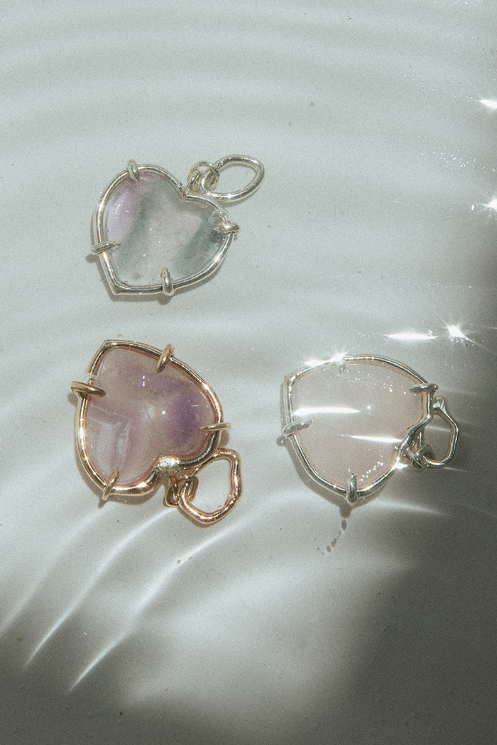 Necklace Charms - Crystal Heart