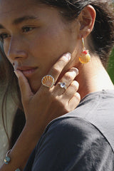 Bezel Set Sunrise Shell Rings thumbnail
