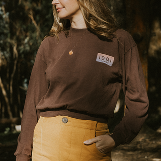 Cropped Longsleeve Tee - Cocoa