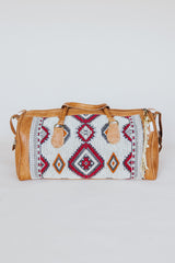 Kilim Leather Travel Bag - Mint Large thumbnail