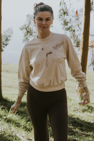 Cropped Longsleeve Tee - Beige