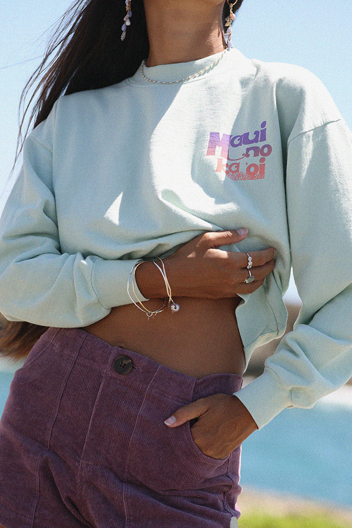 Cropped Sweatshirt - Seafoam