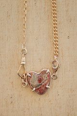 Heart Pendant - Mexican Fire Opal thumbnail