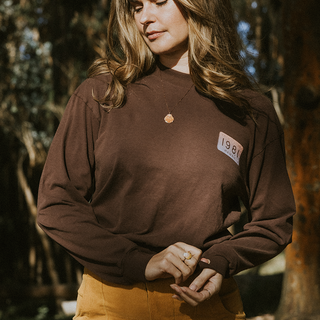 Cropped Longsleeve Tee - Cocoa