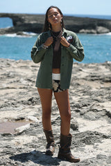 Vintage Army Fatigue Jacket - Evil Eye thumbnail