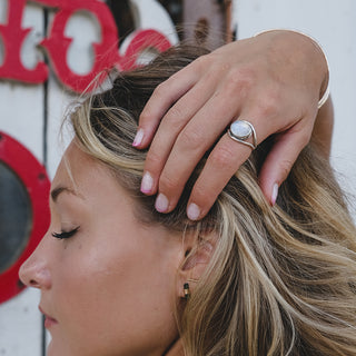 Evil Eye Ring - Moonstone