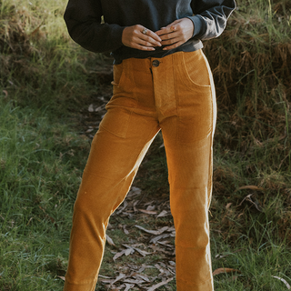 Retro Pocket Pants - Marigold Corduroy