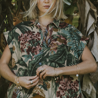 Vintage Aloha Palms Boxy Button-up