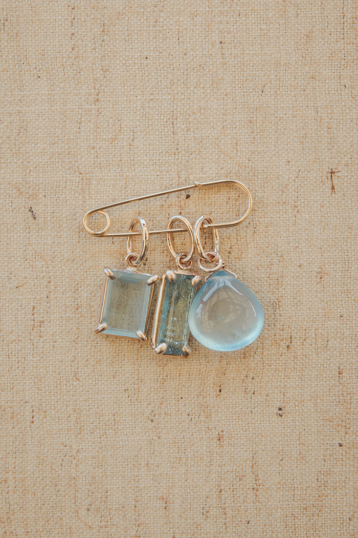 Necklace Charm - Prong Set Aquamarine | GF