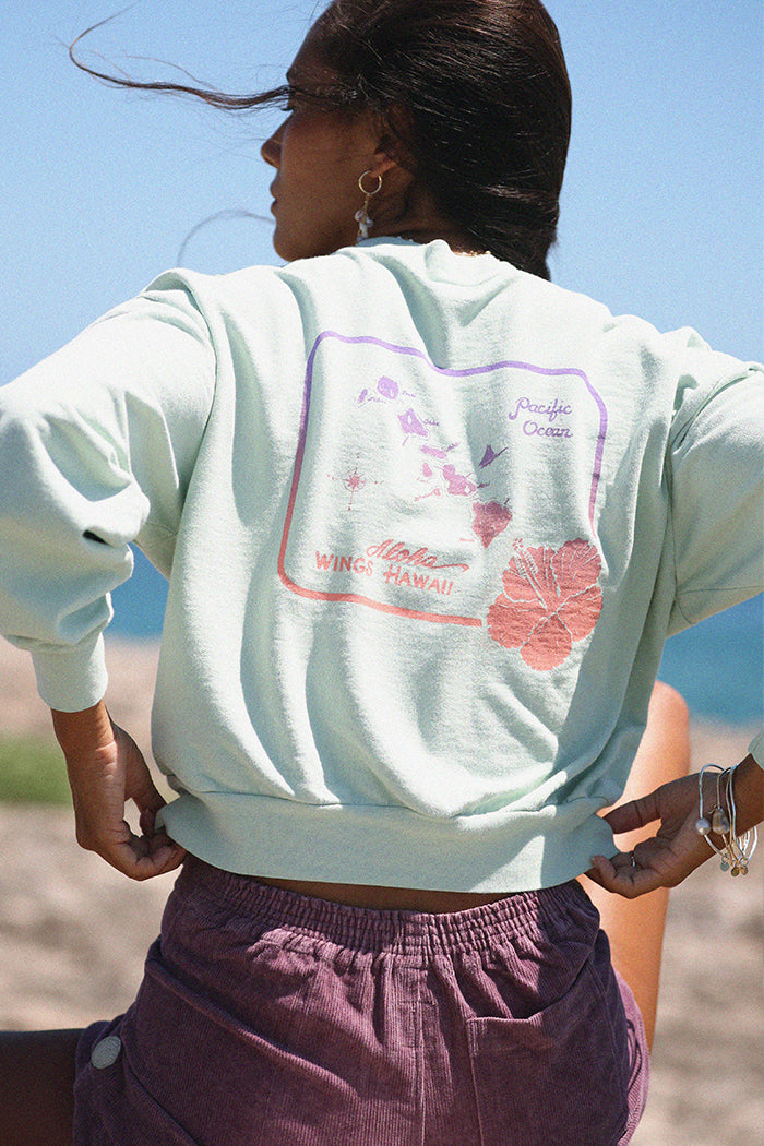 Cropped Sweatshirt - Seafoam