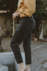 Retro Pocket Pants - Charcoal Corduroy thumbnail