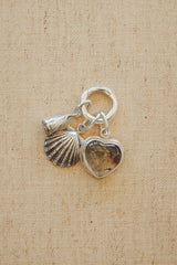Heart Stone Necklace Charm - Chlorite Quartz thumbnail