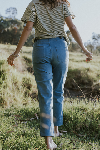 Retro Pocket Pants - Denim Twill