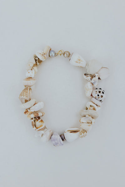 Shell Pile Necklace - Pink Pearl