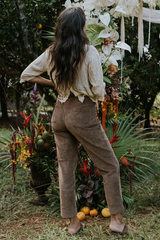 Retro Pocket Pants - Brown Corduroy thumbnail