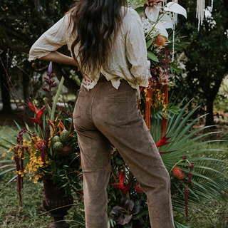 Retro Pocket Pants - Brown Corduroy