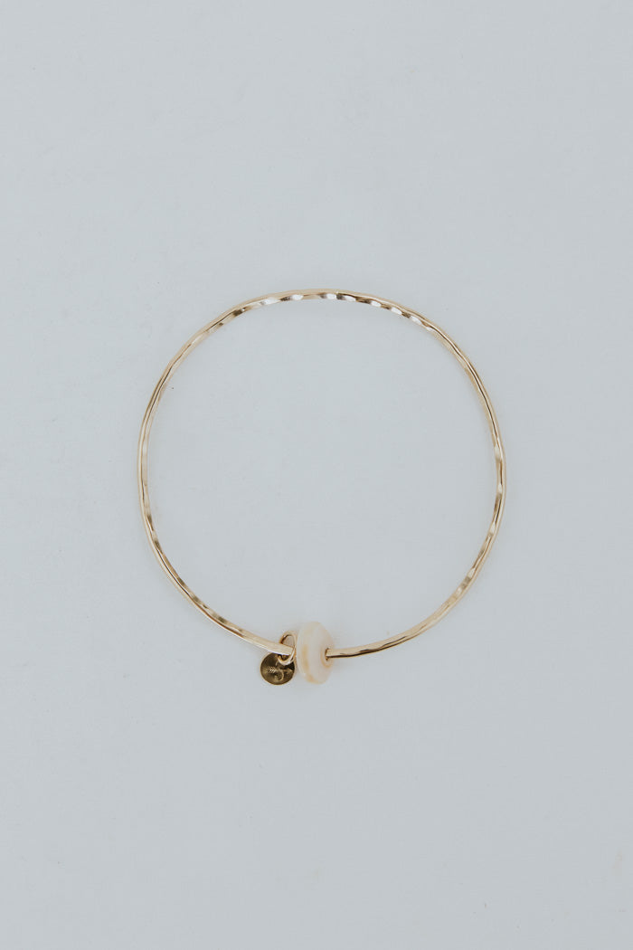 Ti Leaf Bangle - Puka Shell