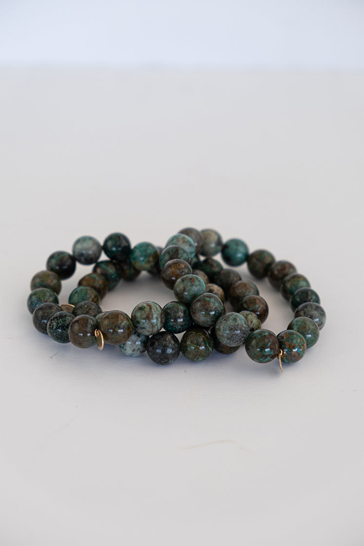 Gem Stretch Bracelet Large - African Turquoise