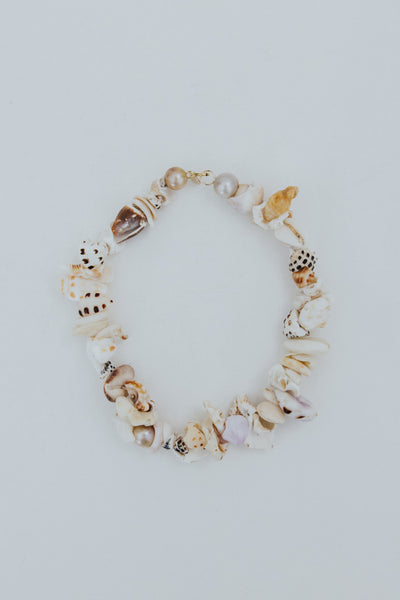 Shell Pile Necklace - Pink Pearl