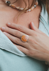 Bezel Set Sunrise Shell Rings thumbnail
