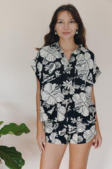 Aloha Boxy Button-Up - Hana Nightfall thumbnail