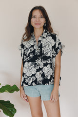 Aloha Boxy Button-Up - Hana Nightfall thumbnail