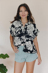 Aloha Boxy Button-Up - Hana Nightfall thumbnail