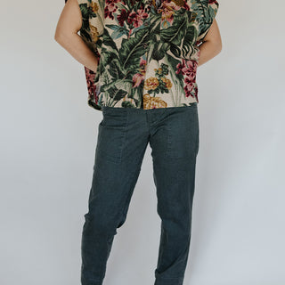 Vintage Aloha Palms Boxy Button-up