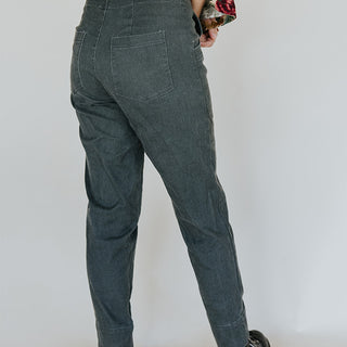 Retro Pocket Pants - Charcoal Twill