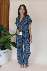 Pau Hana Pants - Quilted Ulu - Navy thumbnail