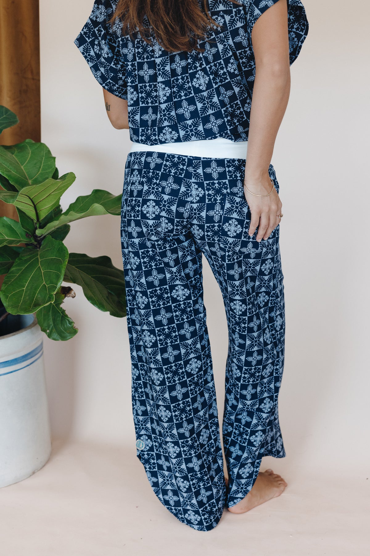 Pau Hana Pants - Quilted Ulu - Navy