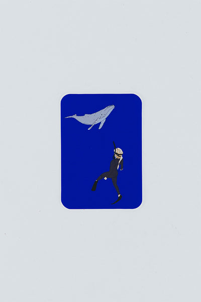 Whale Dive Sticker