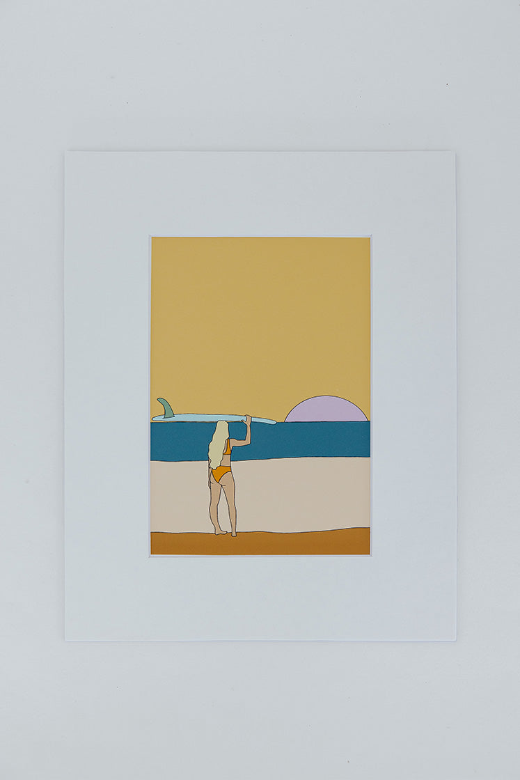 Matted Surfer Girls Prints