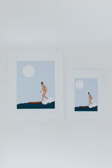 Matted Surfer Girls Prints thumbnail