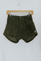 Retro Pocket Shorts - Olive Corduroy thumbnail