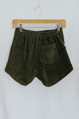 Retro Pocket Shorts - Olive Corduroy thumbnail